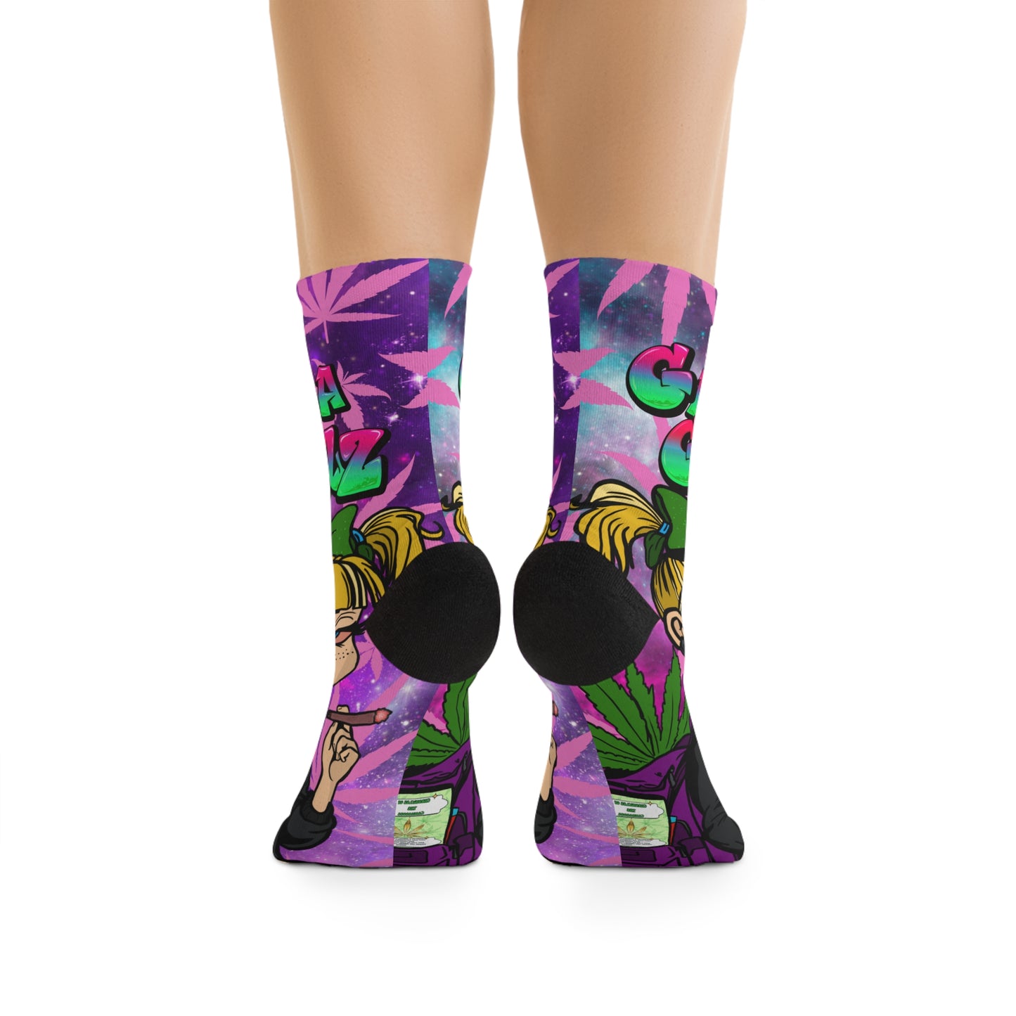Vibrant Graphic Socks for Trendsetters - Eco-Friendly Recycled Poly
