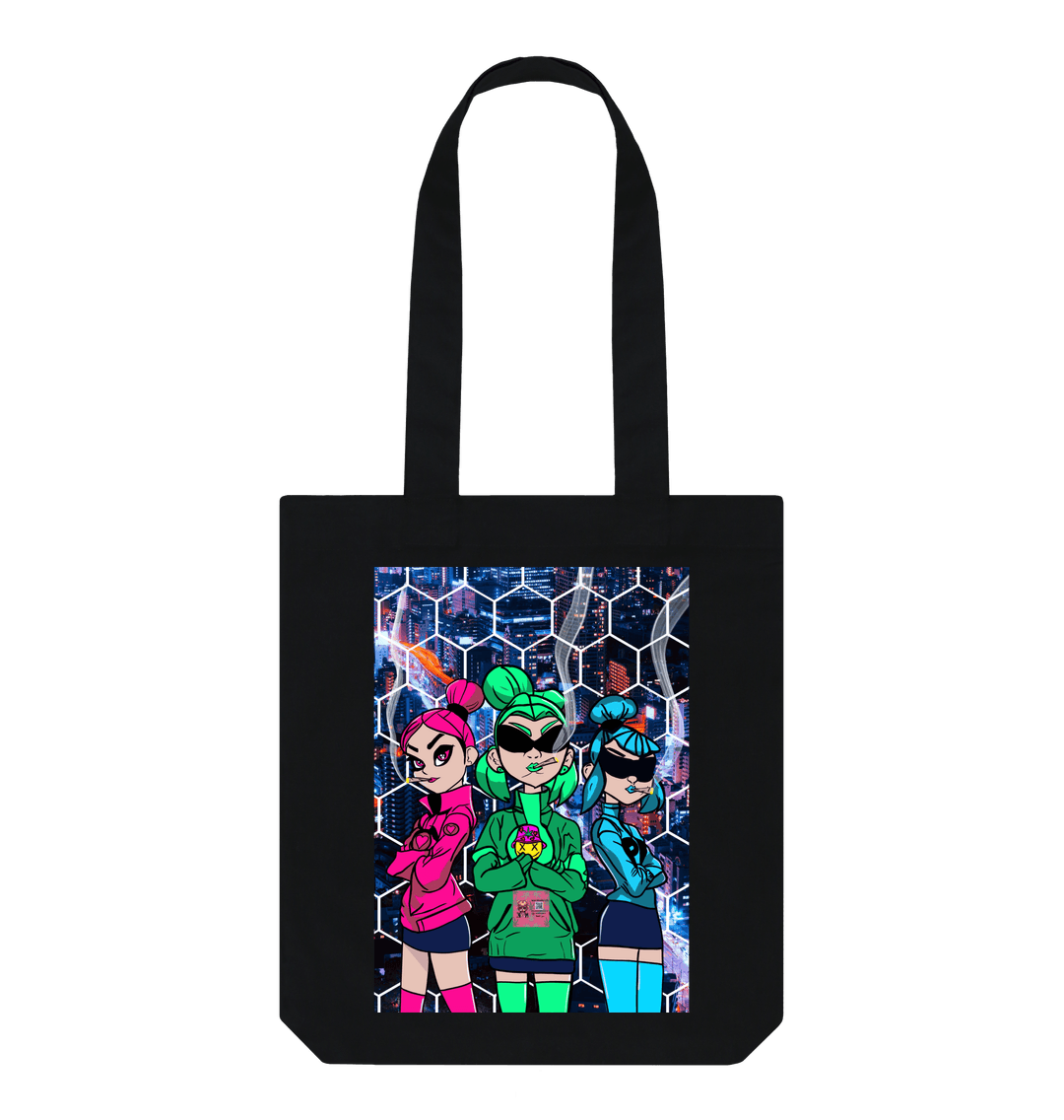 Strain Girls Organic Cotton Tote Bag | Cannabis Art Eco Shopper | ASKMOLS Stoner Bag