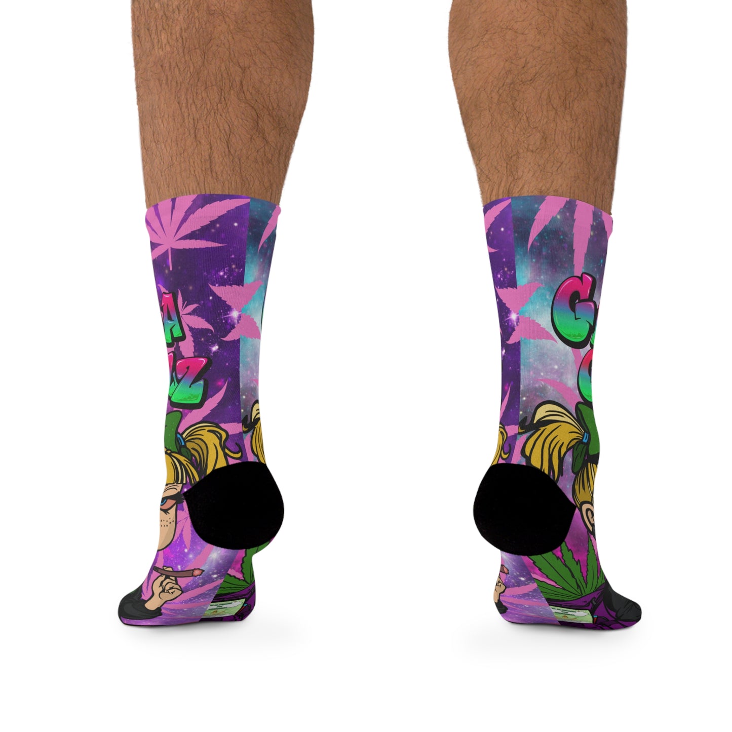 Vibrant Graphic Socks for Trendsetters - Eco-Friendly Recycled Poly
