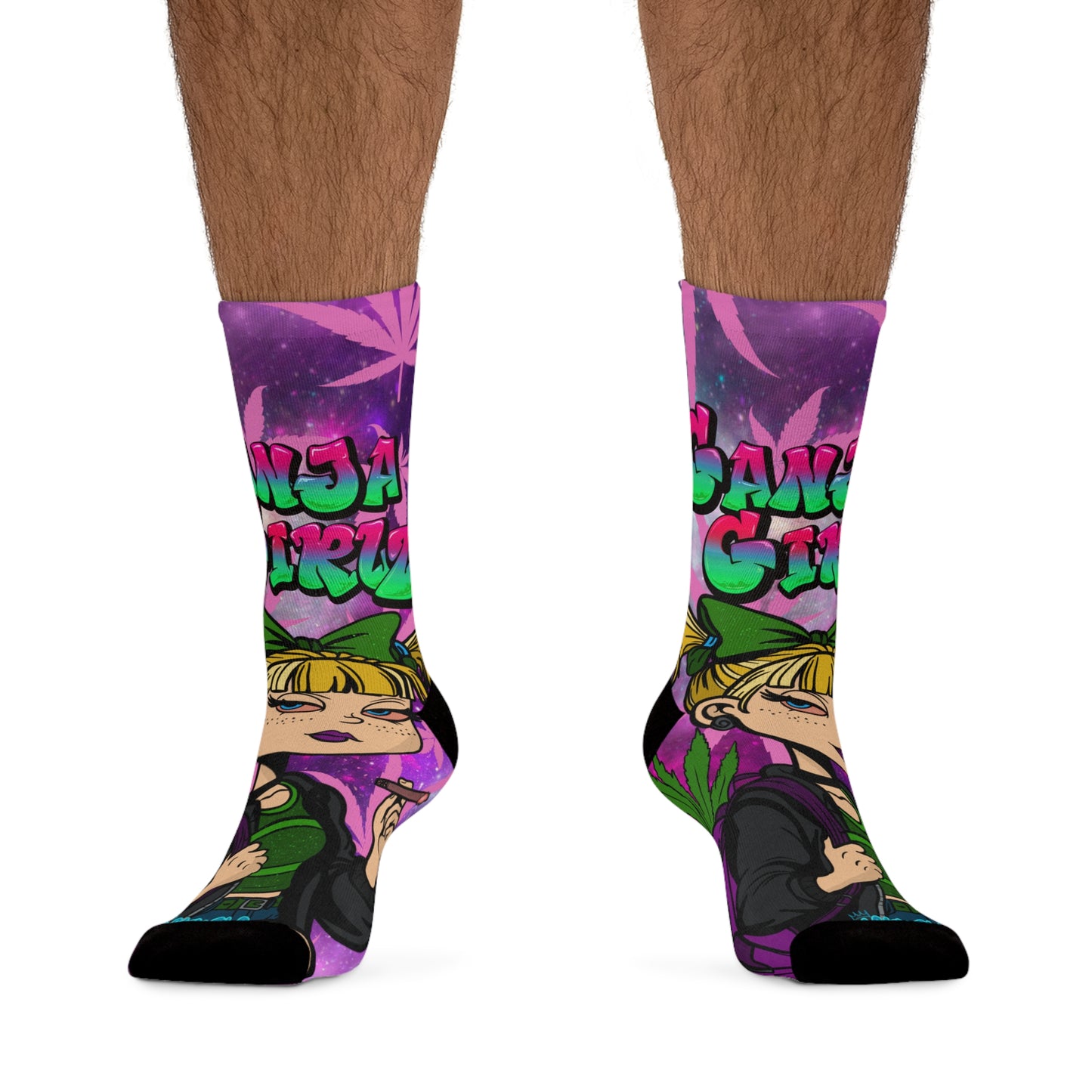 Vibrant Graphic Socks for Trendsetters - Eco-Friendly Recycled Poly