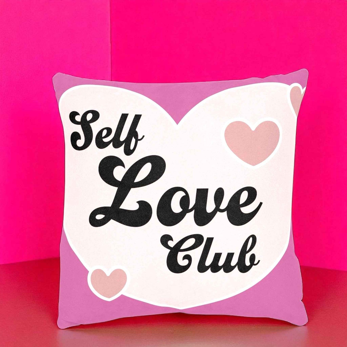 Square Pillow - Pink Self Love Cushion
