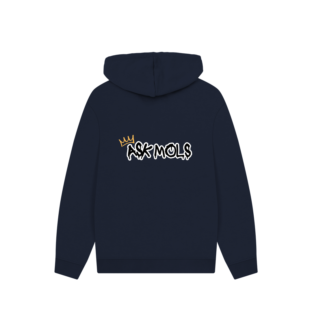 Navy Printed Hoody