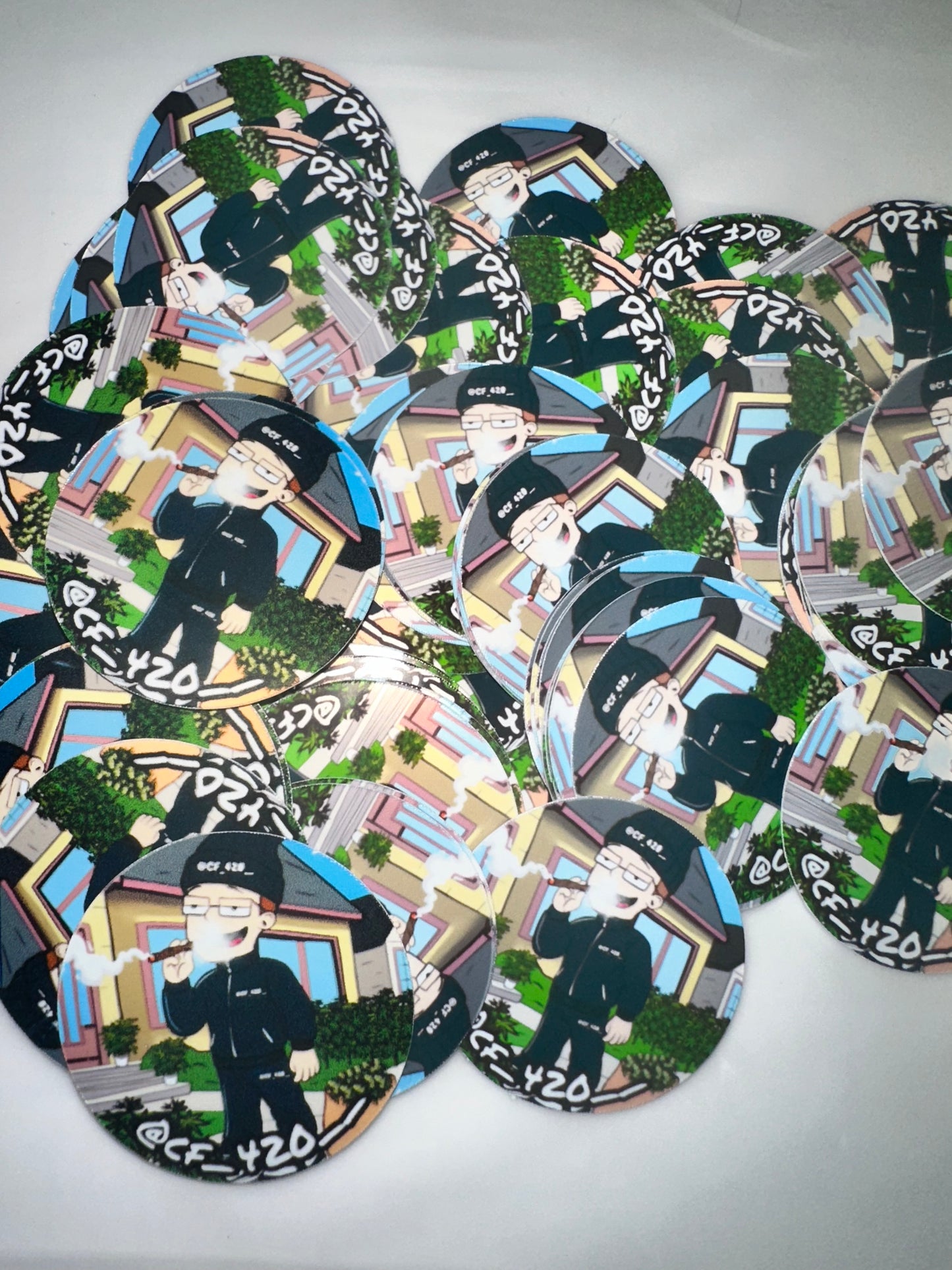 100 4cm glossy die cut stickers.Enhance your products with Glossy Stickers. These high-quality stickers provide a glossy finish, adding a professional touch to your branding. Boost brand recognitiASKMOLS100 4cm glossyASKMOLS