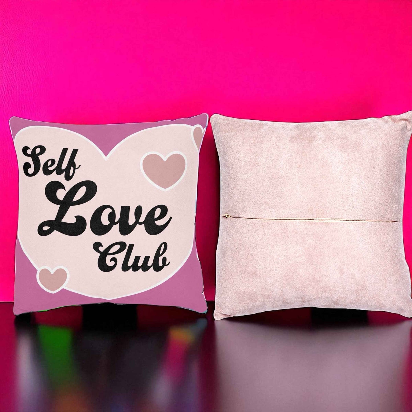 Square Pillow - Pink Self Love Cushion