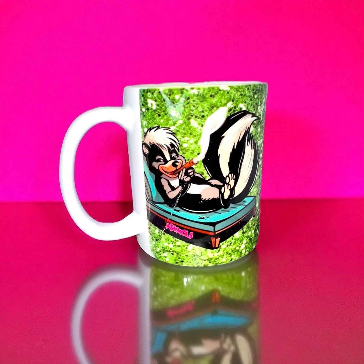420 Skunk Mug & Coaster Set | Stoner Gift Bundle | Cannabis Pop Art by ASKMOLS