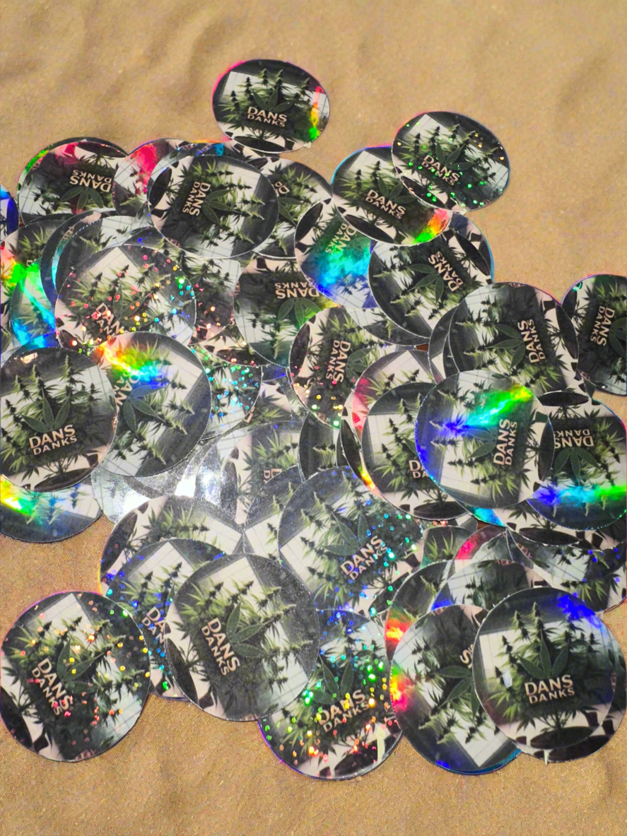4cm holographic stickers
