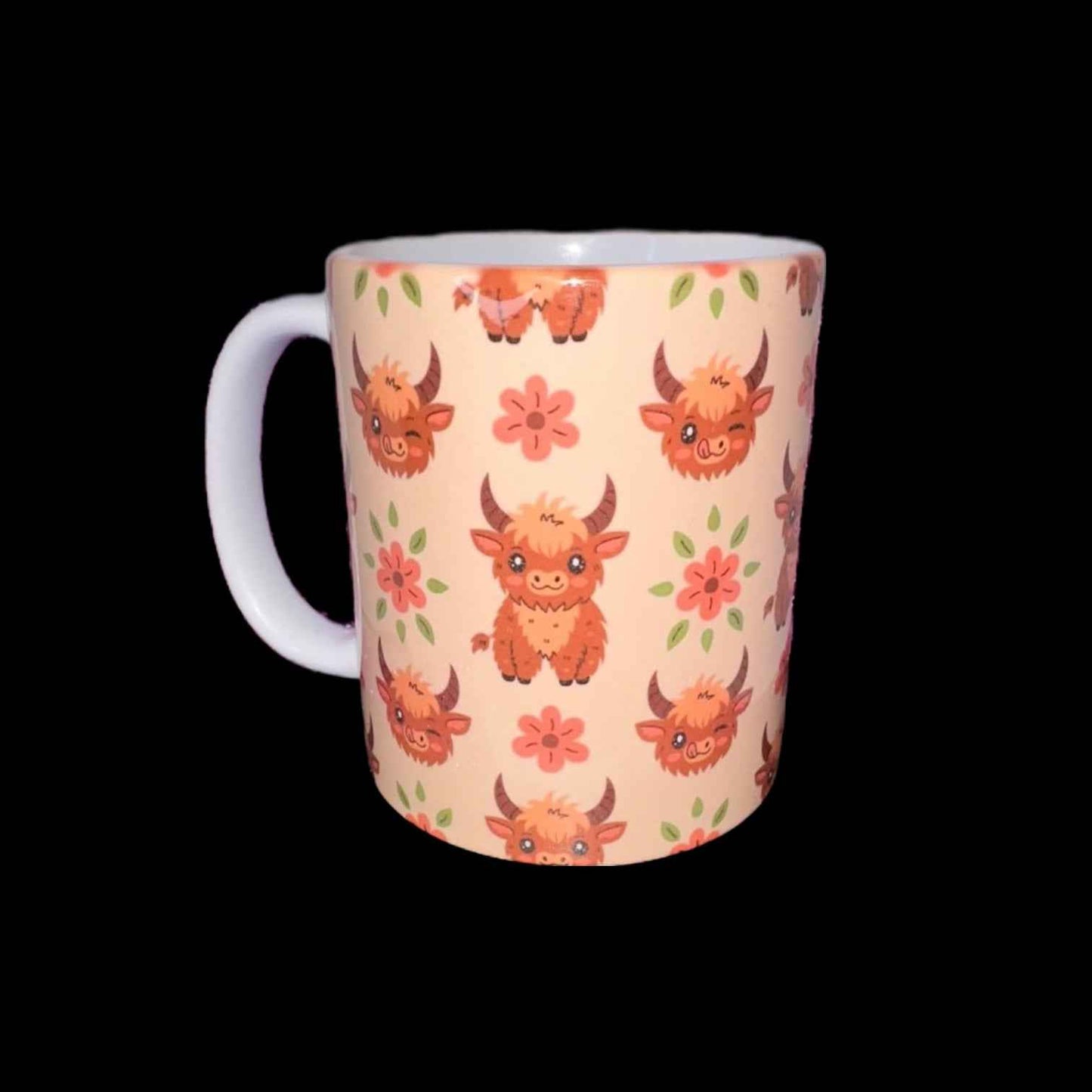 Cute Cow Mug | Hand-Printed Highland Cow Coffee Cup – ASKMOLS
