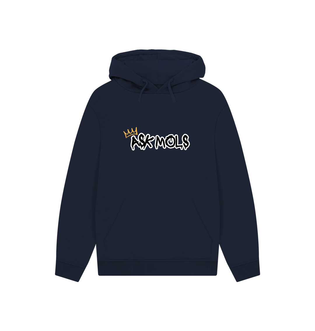 Navy Printed Hoody