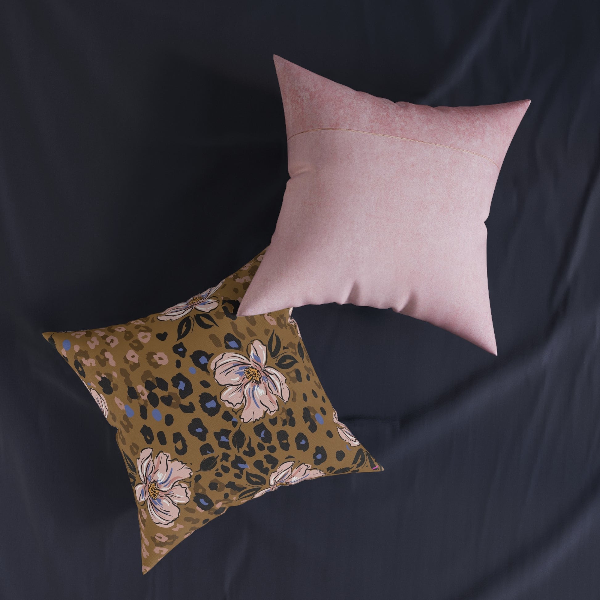 Floral Square Pillow - Pink BackAdd a custom touch to any home thanks to the personalized pillow covers of these square pillows. Made with soft, cruelty-free faux suede for a luxuriously soft feeliHome DecorPrintifyASKMOLSFloral Square Pillow - Pink Back