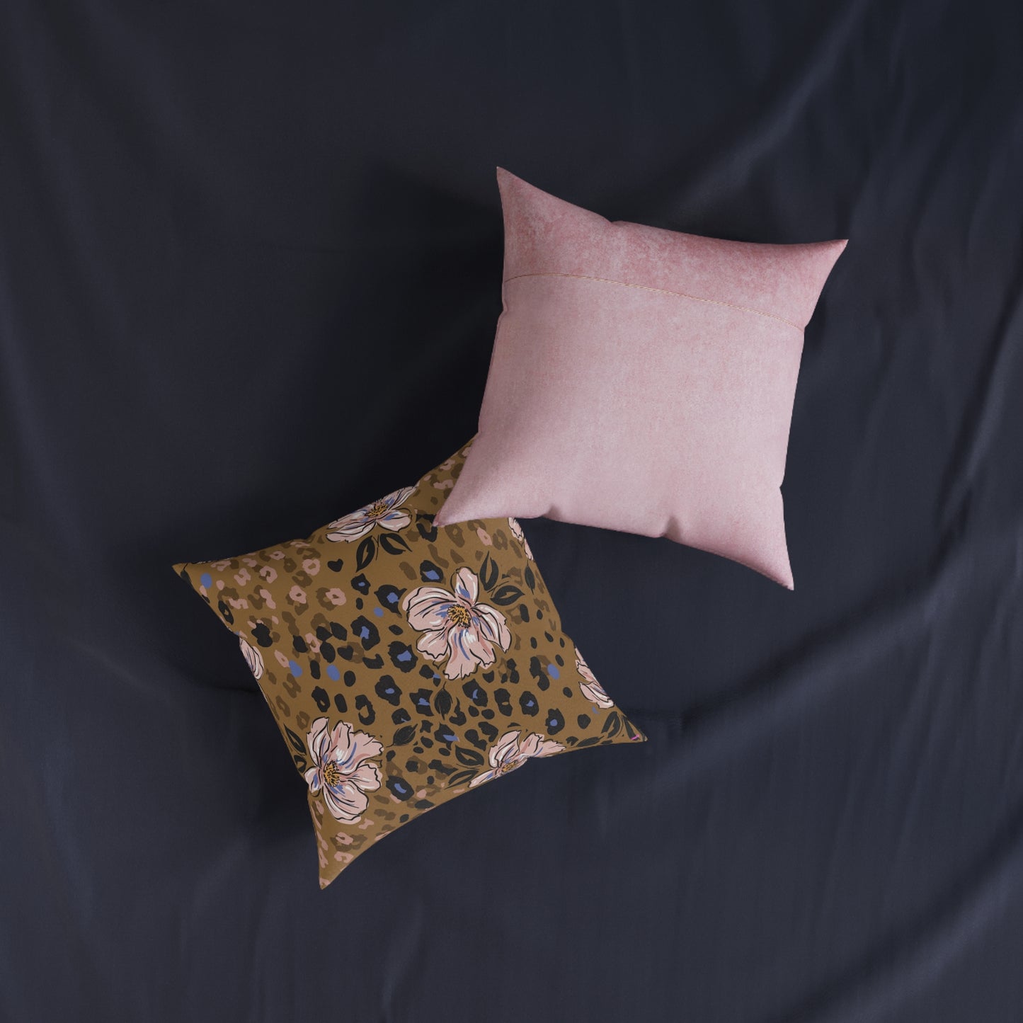 Floral Square Pillow - Pink BackAdd a custom touch to any home thanks to the personalized pillow covers of these square pillows. Made with soft, cruelty-free faux suede for a luxuriously soft feeliHome DecorPrintifyASKMOLSFloral Square Pillow - Pink Back