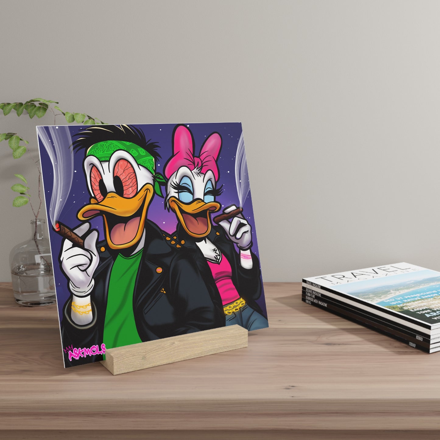 Ducks Gallery Board with StandThis gallery stand and board combo is the perfect decorating &amp; exhibition means. Each print comes with a hand-crafted, wooden display stand that is made in the UHome DecorPrintifyASKMOLSDucks Gallery Board