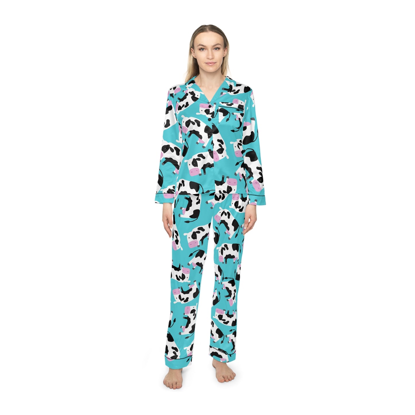 Cow print Women's Satin PJs