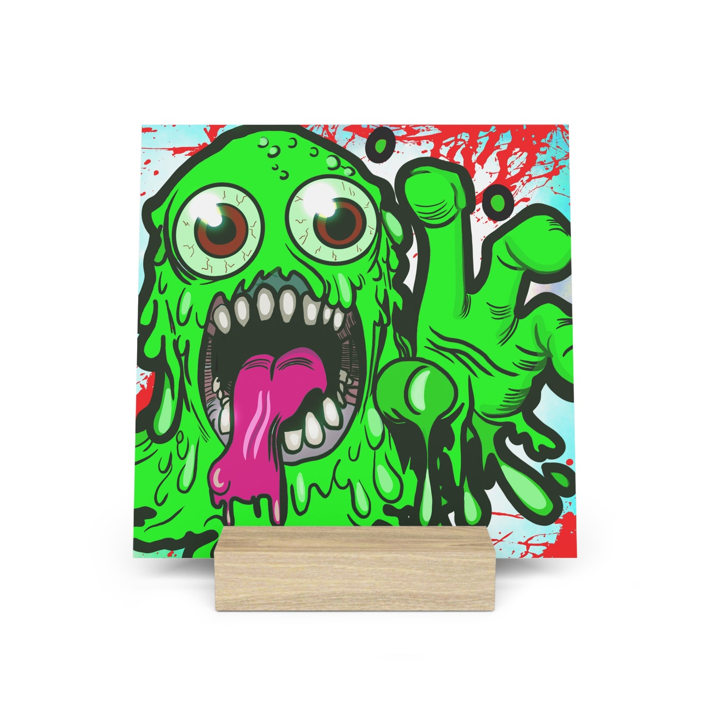 Slime Gallery Board with StandThis gallery stand and board combo is the perfect decorating &amp; exhibition means. Each print comes with a hand-crafted, wooden display stand that is made in the UHome DecorPrintifyASKMOLSSlime Gallery Board