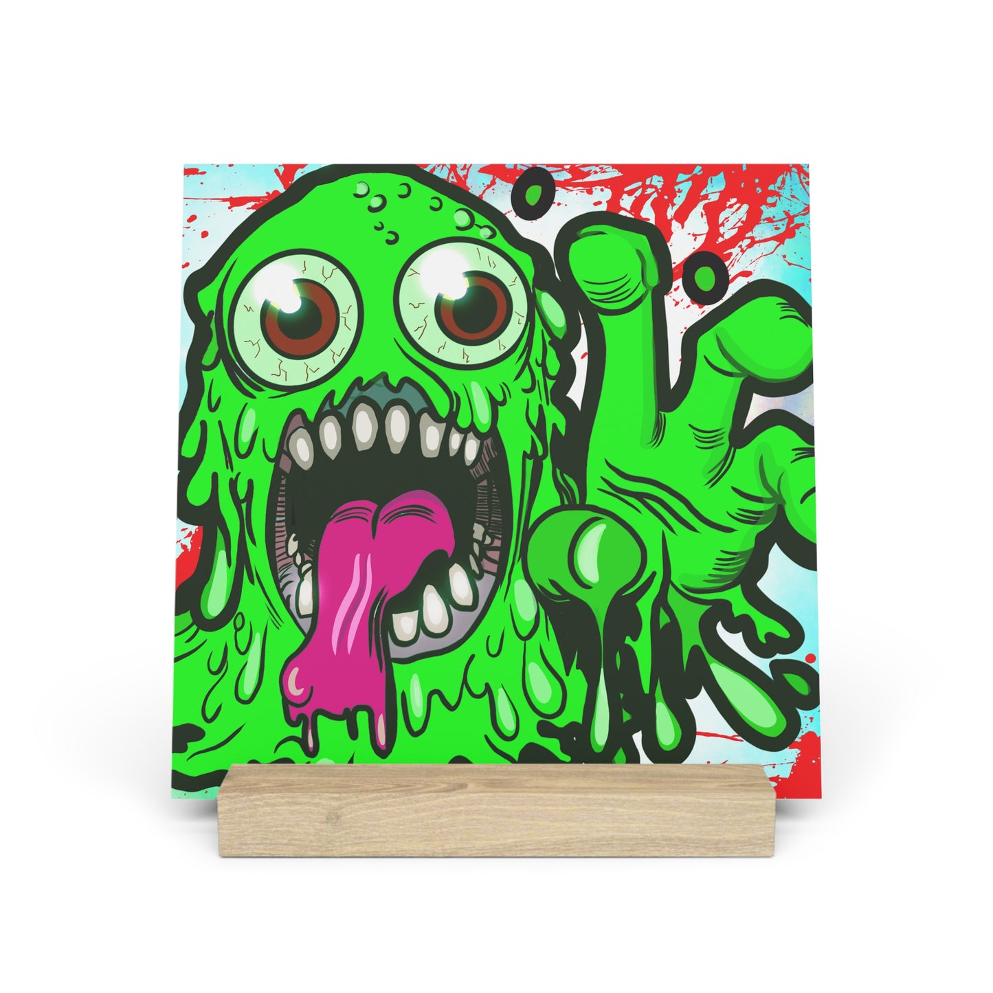 Slime Gallery Board with StandThis gallery stand and board combo is the perfect decorating &amp; exhibition means. Each print comes with a hand-crafted, wooden display stand that is made in the UHome DecorPrintifyASKMOLSSlime Gallery Board