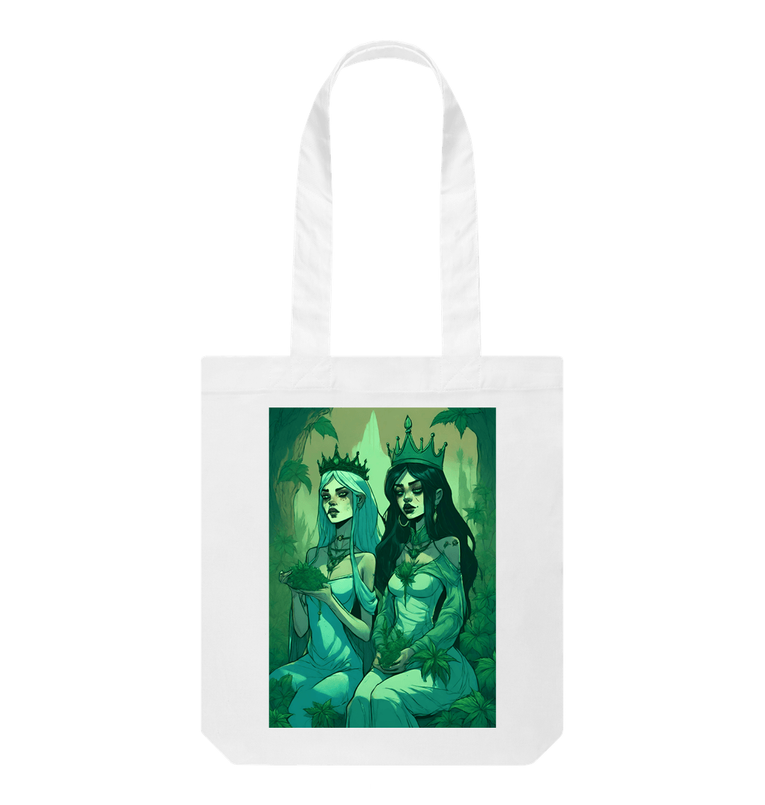 White Printed Bag Front