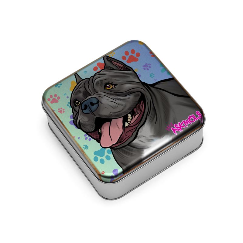 Bully Tinmetal tin featuring AskMols Art 

Designer Silver Tin

Designer Silver Tin

Printed on secure slip lid
Square tin with 3D print wrap
Curved edges to corners
17 cm x Wrap Lid TinsContradoASKMOLSBully Tin