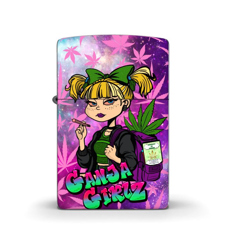 Ganja Girlz ZippoLimited Edition Ganja Girlz Zippo Lighters for the elite smokers! Print on on front. 



Designer Lighter

Designer Lighter

Genuine Zippo® product
Windproof hinged Zippo® LighterASKMOLSGanja Girlz ZippoContrado
