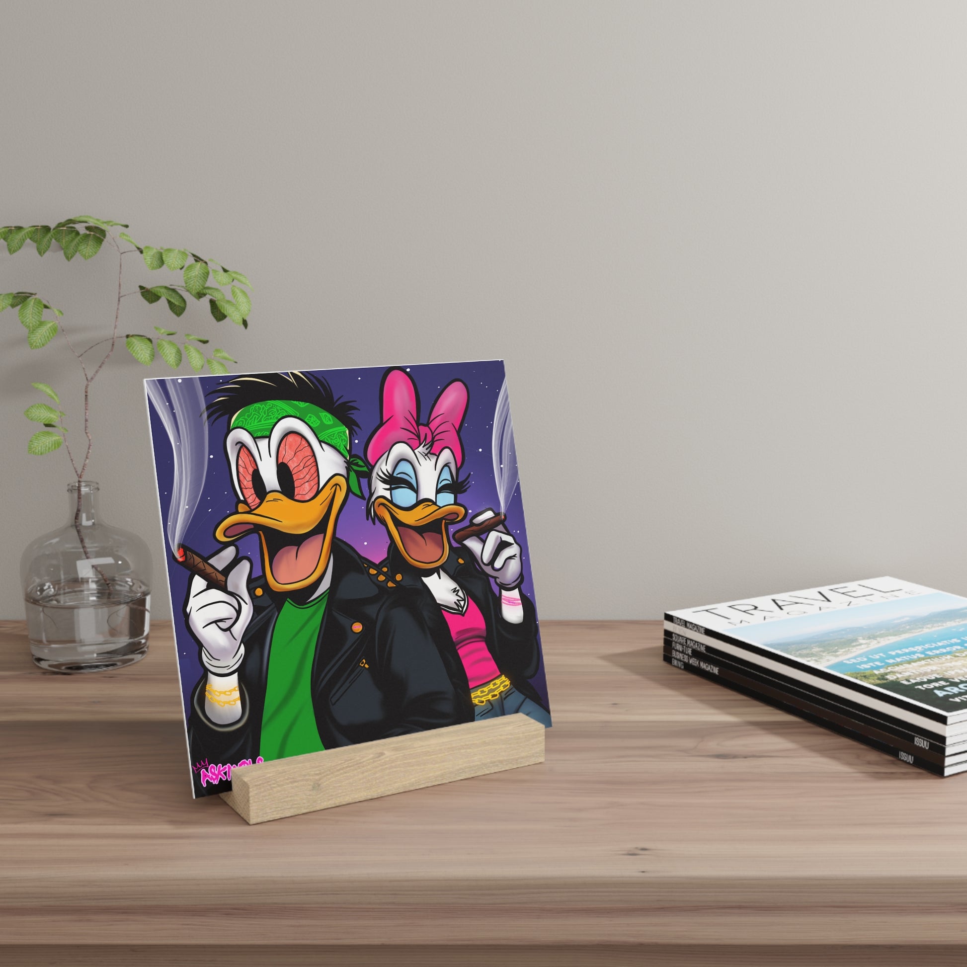 Ducks Gallery Board with StandThis gallery stand and board combo is the perfect decorating &amp; exhibition means. Each print comes with a hand-crafted, wooden display stand that is made in the UHome DecorPrintifyASKMOLSDucks Gallery Board