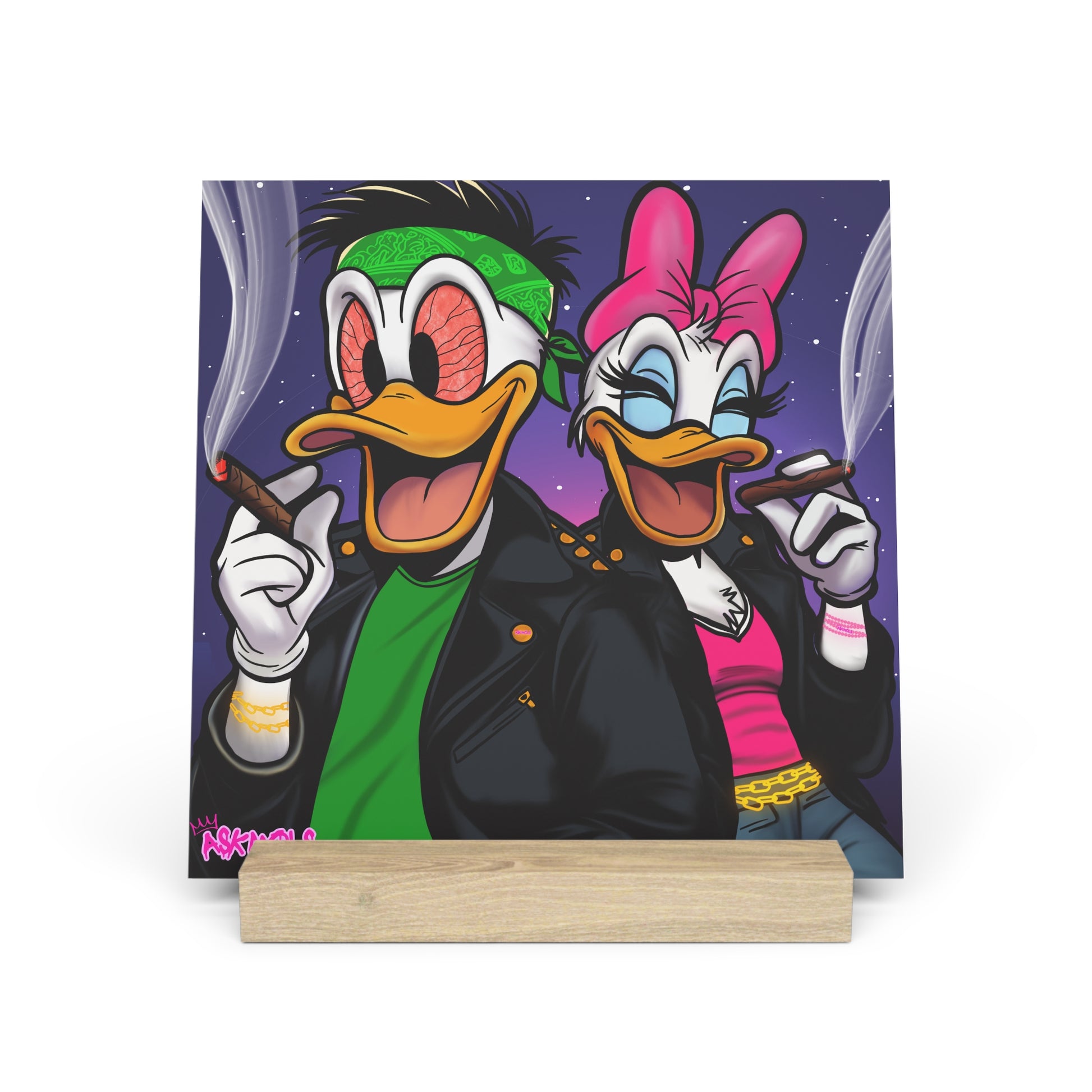 Ducks Gallery Board with StandThis gallery stand and board combo is the perfect decorating &amp; exhibition means. Each print comes with a hand-crafted, wooden display stand that is made in the UHome DecorPrintifyASKMOLSDucks Gallery Board