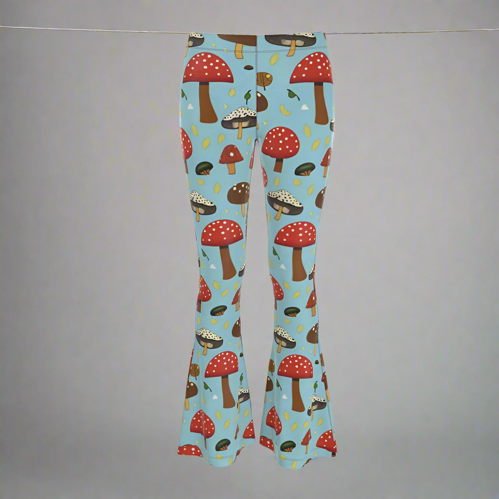 Crushed velour shroomies flares