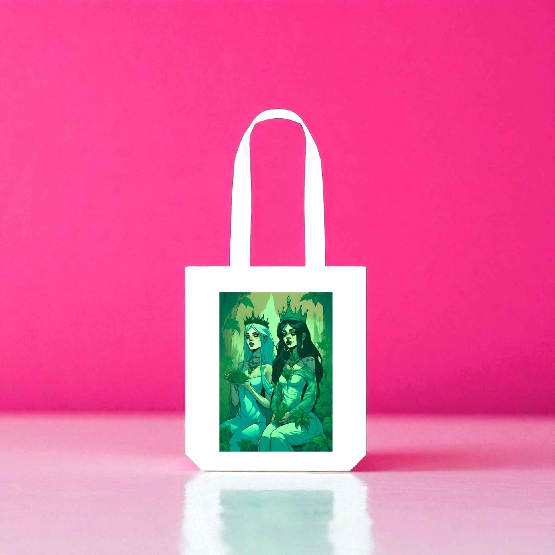 Cannabis Queens Organic Cotton Tote Bag | ASKMOLS Eco-Friendly Art Tote