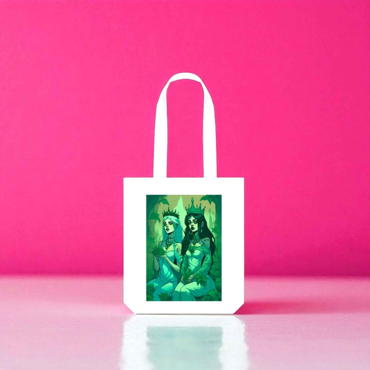 Cannabis Queens Organic Cotton Tote Bag | ASKMOLS Eco-Friendly Art Tote