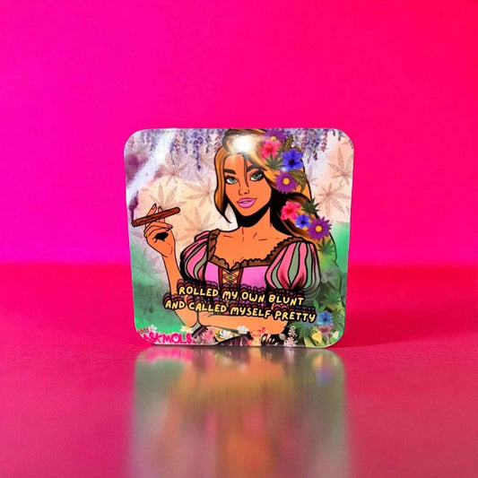 Blunt Princess Coaster | ASKMOLS Cannabis-Inspired Drink Mat – Matching Mug Available