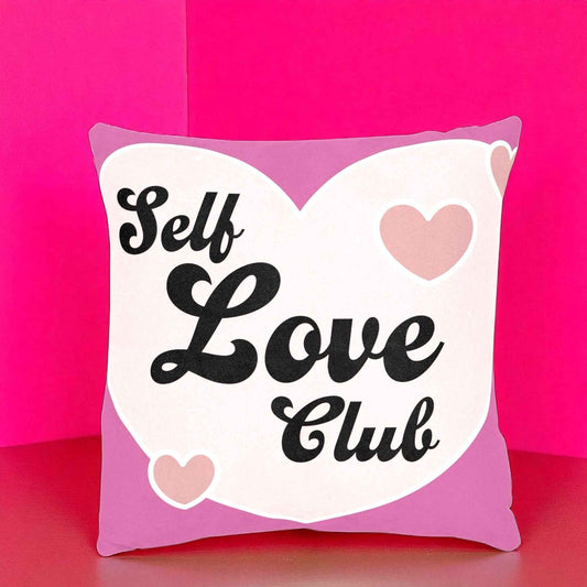Square Pillow - Pink Self Love Cushion