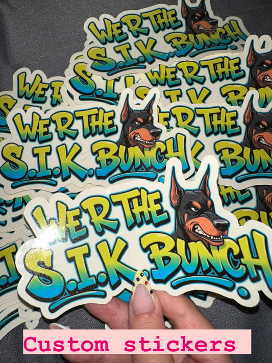CUSTOM 15CM DIE CUT STICKERS