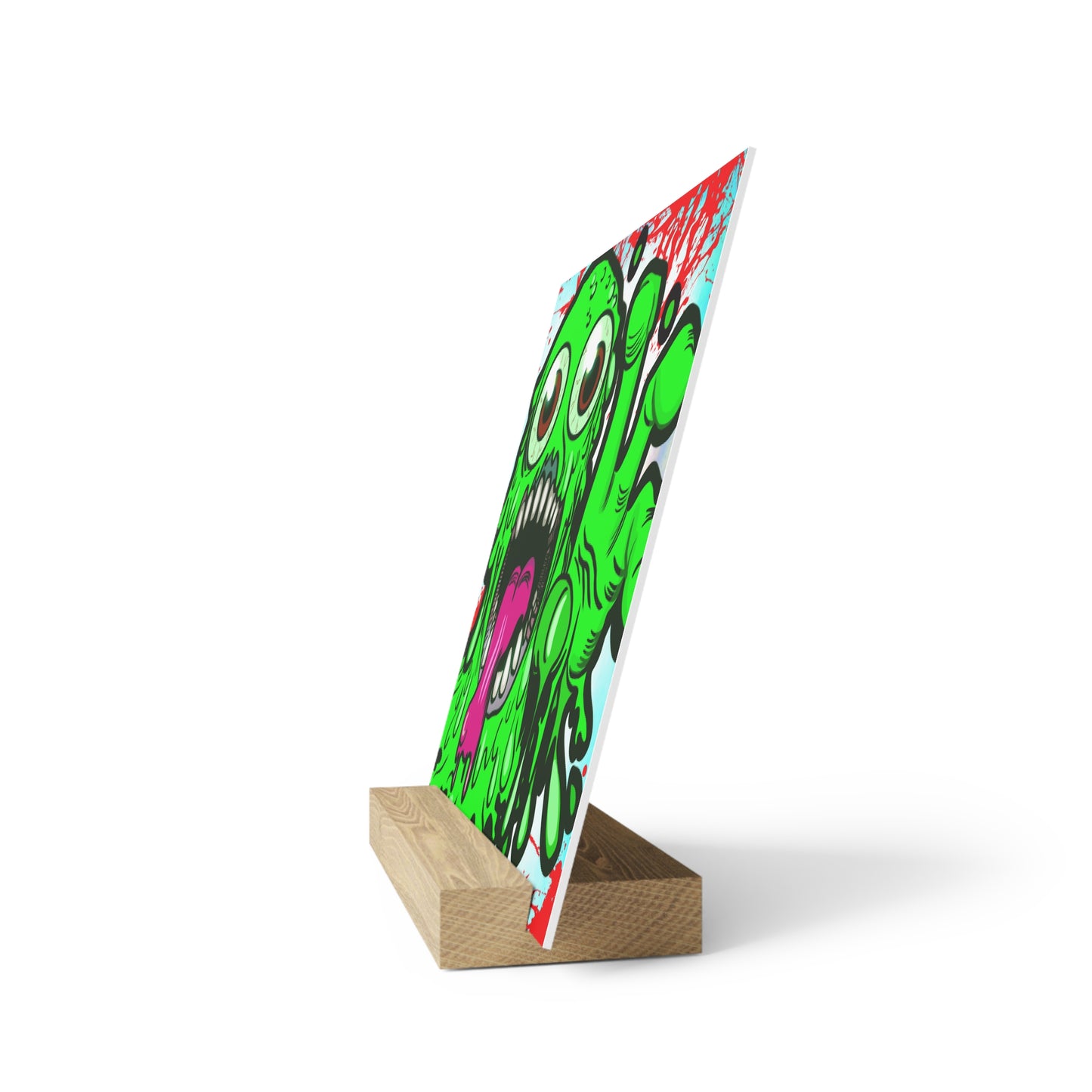 Slime Gallery Board with StandThis gallery stand and board combo is the perfect decorating &amp; exhibition means. Each print comes with a hand-crafted, wooden display stand that is made in the UHome DecorPrintifyASKMOLSSlime Gallery Board