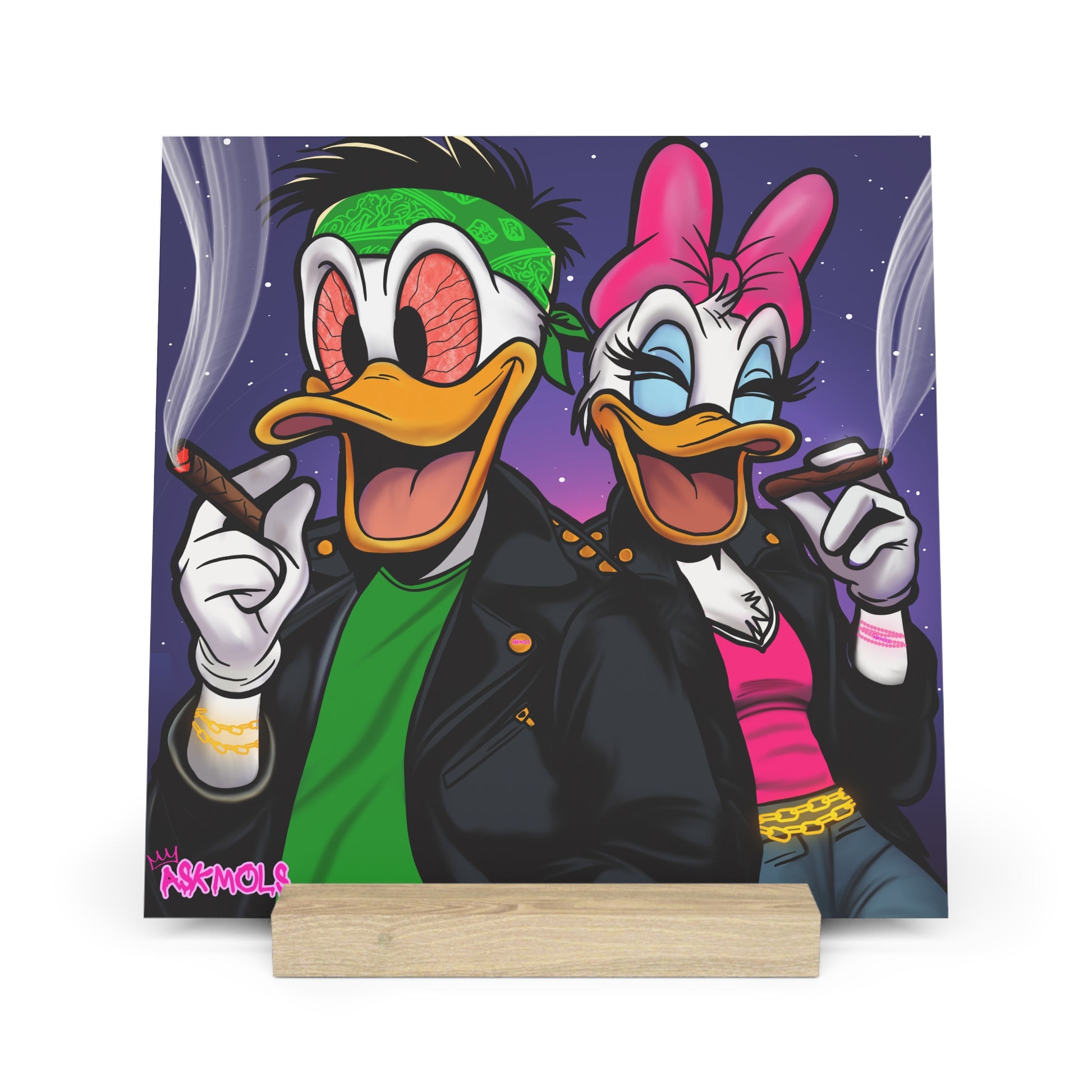 Ducks Gallery Board with StandThis gallery stand and board combo is the perfect decorating &amp; exhibition means. Each print comes with a hand-crafted, wooden display stand that is made in the UHome DecorPrintifyASKMOLSDucks Gallery Board