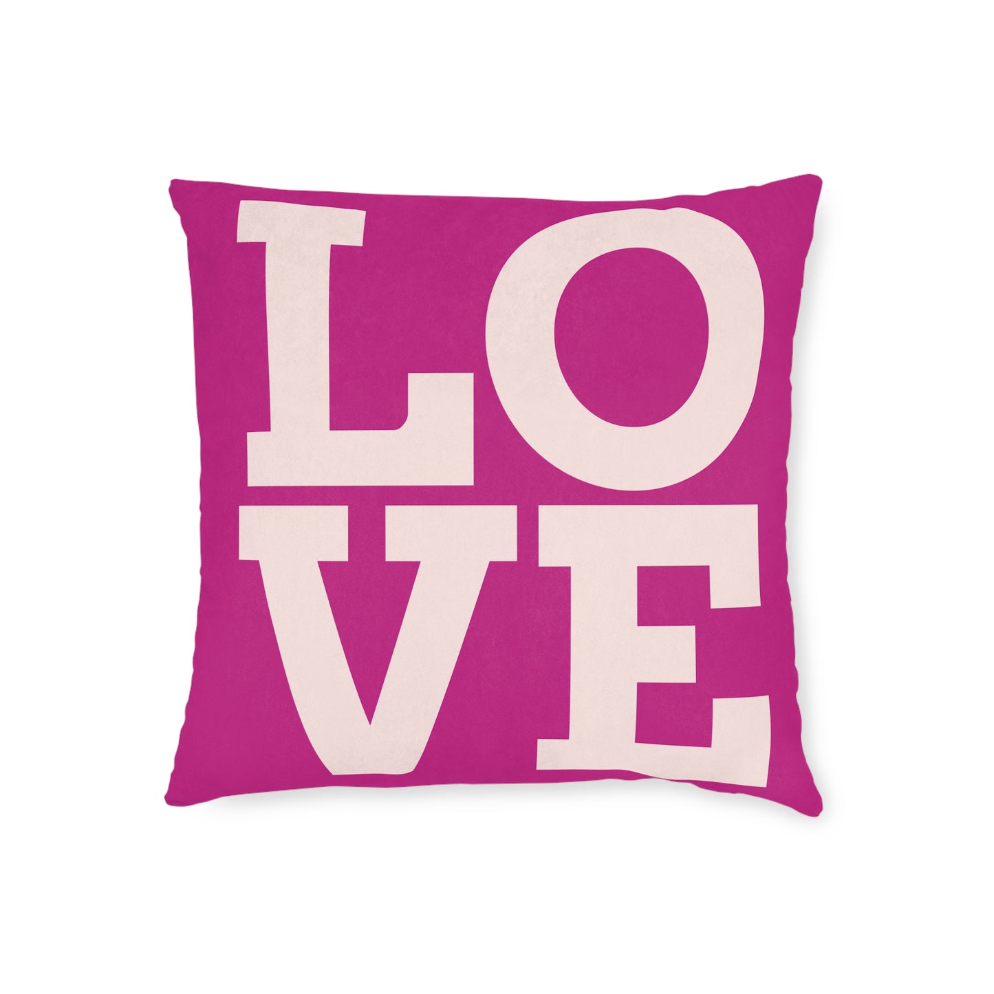 Love Square Pillow - Pink Back