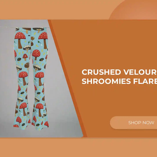 Crushed velour shroomies flares by@Outfy